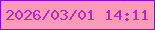 文字の大きさ：4、枠の色：8907e3、背景の色：fc9aba、文字の色：c127ba 無料ブログパーツのブログ時計
