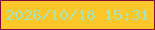 文字の大きさ：5、枠の色：89083a、背景の色：fdc729、文字の色：aae3bb 無料ブログパーツのブログ時計