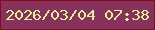 文字の大きさ：4、枠の色：890a1d、背景の色：87325c、文字の色：e1ef99 無料ブログパーツのブログ時計