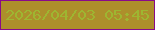 文字の大きさ：1、枠の色：890a8a、背景の色：ad8f2b、文字の色：9eb631 無料ブログパーツのブログ時計