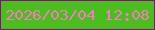 文字の大きさ：2、枠の色：890b83、背景の色：4abe1c、文字の色：f779c3 無料ブログパーツのブログ時計