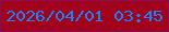 文字の大きさ：5、枠の色：890c55、背景の色：a0031b、文字の色：1984fa 無料ブログパーツのブログ時計