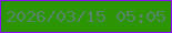 文字の大きさ：5、枠の色：890ef7、背景の色：2b9503、文字の色：568666 無料ブログパーツのブログ時計