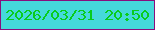 文字の大きさ：2、枠の色：890f7d、背景の色：45d9da、文字の色：08cc1c 無料ブログパーツのブログ時計