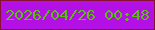 文字の大きさ：5、枠の色：891031、背景の色：b210e5、文字の色：5abd0f 無料ブログパーツのブログ時計