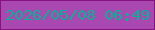 文字の大きさ：3、枠の色：891281、背景の色：a848b0、文字の色：02b394 無料ブログパーツのブログ時計