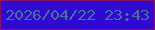 文字の大きさ：1、枠の色：891364、背景の色：2f09d0、文字の色：4773a2 無料ブログパーツのブログ時計