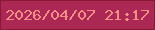 文字の大きさ：5、枠の色：891836、背景の色：ab2855、文字の色：f68d88 無料ブログパーツのブログ時計