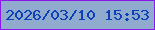 文字の大きさ：5、枠の色：8918ed、背景の色：91abce、文字の色：0b40b9 無料ブログパーツのブログ時計