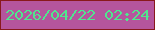 文字の大きさ：4、枠の色：89191c、背景の色：b5559d、文字の色：50e68e 無料ブログパーツのブログ時計
