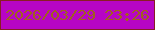 文字の大きさ：1、枠の色：891d24、背景の色：b705c4、文字の色：a0611e 無料ブログパーツのブログ時計