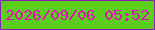 文字の大きさ：2、枠の色：891eb3、背景の色：5bcd1b、文字の色：e70bbc 無料ブログパーツのブログ時計