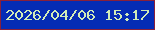 文字の大きさ：5、枠の色：89203b、背景の色：052cb5、文字の色：d2ecb8 無料ブログパーツのブログ時計