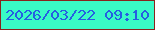 文字の大きさ：5、枠の色：89231d、背景の色：39fac6、文字の色：265fe1 無料ブログパーツのブログ時計