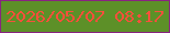 文字の大きさ：5、枠の色：892380、背景の色：5d9028、文字の色：f94f3b 無料ブログパーツのブログ時計
