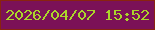 文字の大きさ：3、枠の色：89240f、背景の色：7b1157、文字の色：abd52b 無料ブログパーツのブログ時計