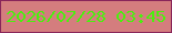 文字の大きさ：3、枠の色：89265a、背景の色：d47d7e、文字の色：4bef0f 無料ブログパーツのブログ時計