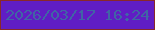 文字の大きさ：4、枠の色：892829、背景の色：601dc4、文字の色：4065a5 無料ブログパーツのブログ時計