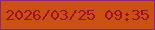 文字の大きさ：1、枠の色：89287b、背景の色：cb5013、文字の色：9c1228 無料ブログパーツのブログ時計