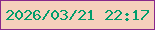 文字の大きさ：4、枠の色：89288b、背景の色：f6d0bc、文字の色：009d6b 無料ブログパーツのブログ時計