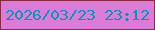 文字の大きさ：4、枠の色：892a42、背景の色：dd7bd8、文字の色：0297b6 無料ブログパーツのブログ時計