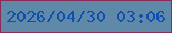 文字の大きさ：5、枠の色：892c56、背景の色：5f88a9、文字の色：0f4fad 無料ブログパーツのブログ時計