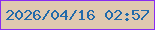 文字の大きさ：3、枠の色：892cf1、背景の色：e0c9b0、文字の色：216aaa 無料ブログパーツのブログ時計