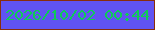 文字の大きさ：1、枠の色：892d0b、背景の色：6053f2、文字の色：0ecb56 無料ブログパーツのブログ時計