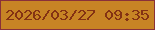 文字の大きさ：3、枠の色：893039、背景の色：c78425、文字の色：843213 無料ブログパーツのブログ時計