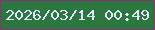 文字の大きさ：4、枠の色：893277、背景の色：2c763f、文字の色：dfeefa 無料ブログパーツのブログ時計