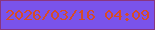 文字の大きさ：1、枠の色：893580、背景の色：7a53eb、文字の色：d54c28 無料ブログパーツのブログ時計