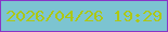 文字の大きさ：4、枠の色：8935c6、背景の色：7cc4d1、文字の色：adc814 無料ブログパーツのブログ時計