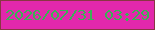 文字の大きさ：4、枠の色：893643、背景の色：e228ac、文字の色：3ab155 無料ブログパーツのブログ時計