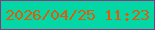 文字の大きさ：5、枠の色：89367c、背景の色：02d7a5、文字の色：df5a0b 無料ブログパーツのブログ時計