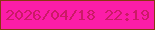 文字の大きさ：2、枠の色：893811、背景の色：fc1da8、文字の色：cb1a66 無料ブログパーツのブログ時計