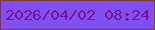 文字の大きさ：5、枠の色：89390c、背景の色：7f51f4、文字の色：7f0f8f 無料ブログパーツのブログ時計