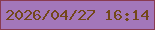 文字の大きさ：4、枠の色：893b51、背景の色：a377ba、文字の色：73471b 無料ブログパーツのブログ時計