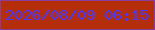 文字の大きさ：5、枠の色：893c9c、背景の色：b42f09、文字の色：4c38fd 無料ブログパーツのブログ時計