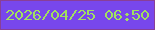 文字の大きさ：4、枠の色：893f97、背景の色：7847ec、文字の色：a1e060 無料ブログパーツのブログ時計