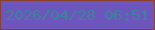 文字の大きさ：5、枠の色：894229、背景の色：6c56bd、文字の色：3f8399 無料ブログパーツのブログ時計