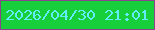 文字の大きさ：5、枠の色：89448b、背景の色：17cf3a、文字の色：62ebf8 無料ブログパーツのブログ時計