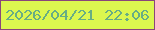 文字の大きさ：4、枠の色：89467b、背景の色：dcf74f、文字の色：68ad84 無料ブログパーツのブログ時計