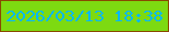 文字の大きさ：3、枠の色：894900、背景の色：7dda11、文字の色：06b8fa 無料ブログパーツのブログ時計