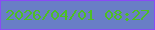 文字の大きさ：1、枠の色：894cf4、背景の色：697ec6、文字の色：4dbf26 無料ブログパーツのブログ時計