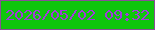 文字の大きさ：3、枠の色：894f97、背景の色：0fc60c、文字の色：a13cda 無料ブログパーツのブログ時計