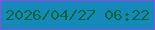 文字の大きさ：2、枠の色：894fe5、背景の色：1489ba、文字の色：08673e 無料ブログパーツのブログ時計
