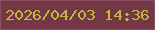 文字の大きさ：1、枠の色：89505f、背景の色：733745、文字の色：c0b939 無料ブログパーツのブログ時計