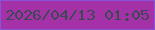 文字の大きさ：5、枠の色：8952d7、背景の色：a431a8、文字の色：3e4853 無料ブログパーツのブログ時計