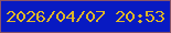 文字の大きさ：4、枠の色：895568、背景の色：081ac2、文字の色：ddb627 無料ブログパーツのブログ時計