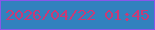 文字の大きさ：5、枠の色：8956e9、背景の色：3281be、文字の色：c93a76 無料ブログパーツのブログ時計